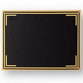Black Screened Plate w/Gold Border (5 1/2"x7 1/2")